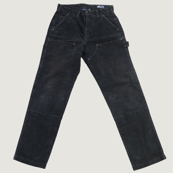 GAP Other - Gap Carpenter Pant Men 28x30 Black Corduroy Double Knee Utility Workwear Pants